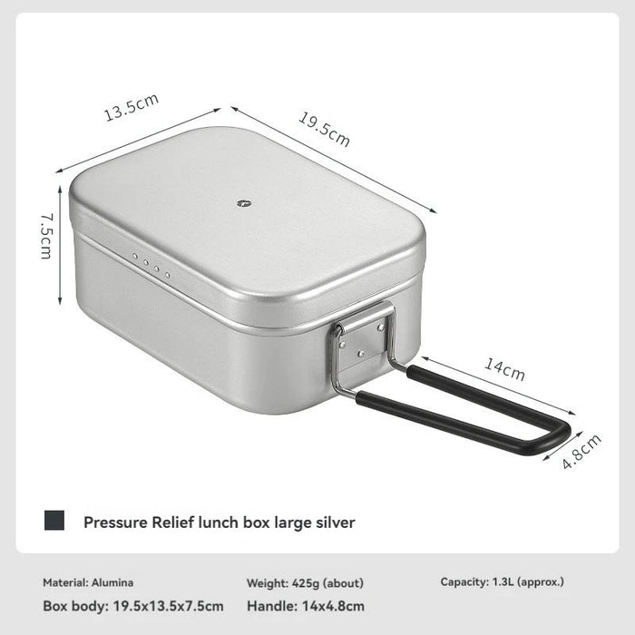 Opvouwbare aluminium lunchbox – Hittebestendig en compact voor outdoor & camping - Bivakshop