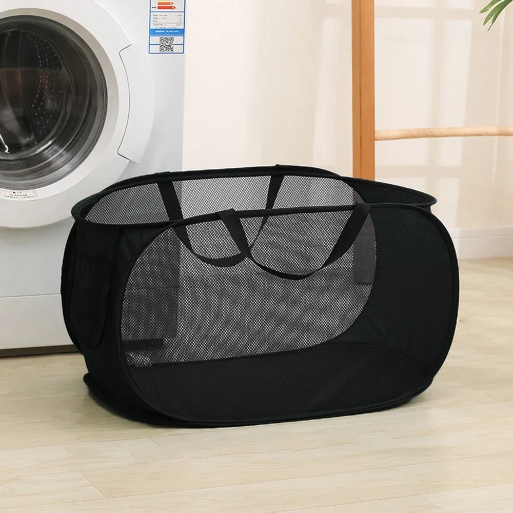 Opvouwbare horizontale wasmand – Ademend mesh met grote capaciteit - Voor thuisgebruik - Bivakshop