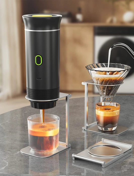 Opvouwbare koffiedruiphouder – Aluminium steun voor draagbare espressomachines - Bivakshop