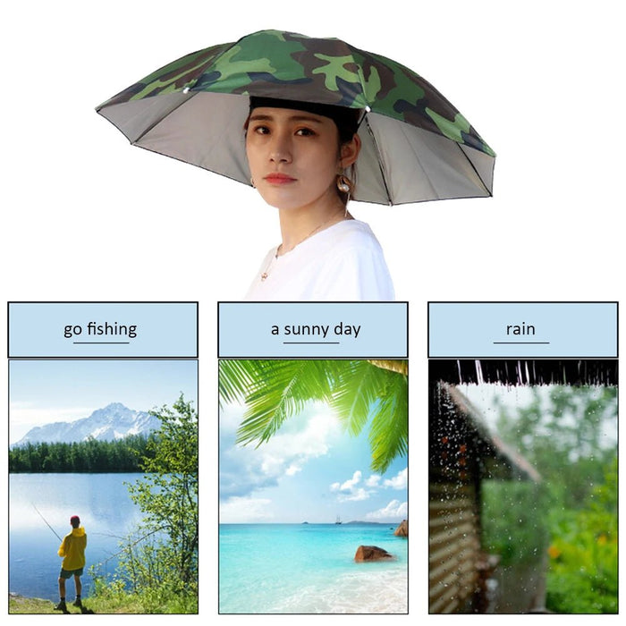 Opvouwbare parapluhoed – Handige zonne - en regenbescherming voor outdoor & vissen - Bivakshop
