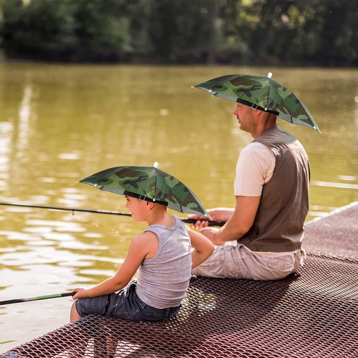 Opvouwbare parapluhoed – Handige zonne - en regenbescherming voor outdoor & vissen - Bivakshop