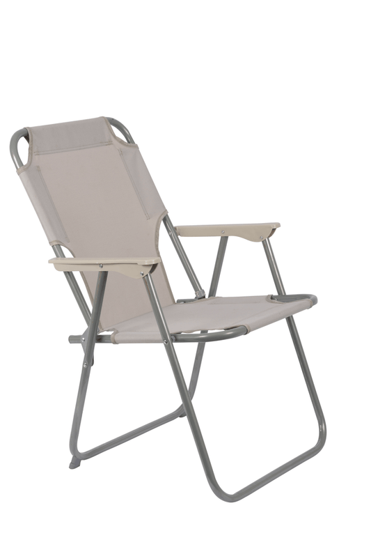 Opvouwbare picknickstoel – Comfortabele 2 - in - 1 campingstoel in grijs - Bivakshop