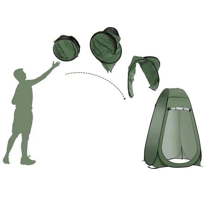 Opvouwbare pop - up privétent voor camping - Ruime omkleedruimte voor douchen & toilet - Bivakshop