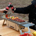 Opvouwbare roestvrijstalen tabletop barbecue - Draagbaar en winddicht - Grill - Bivakshop
