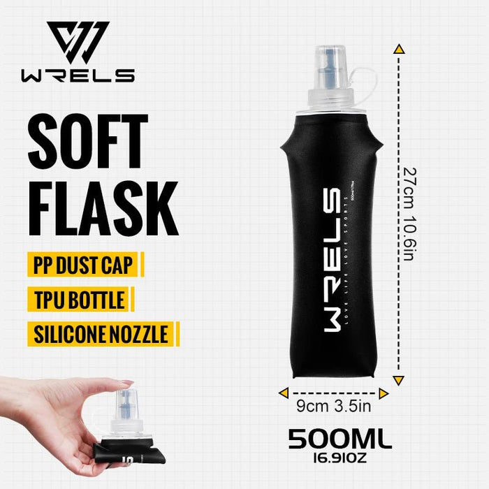 Opvouwbare Soft Flask – Lichtgewicht TPU Waterfles (150ml, 250ml, 500ml) – Flexibel Voor Sport & Hiking - Bivakshop
