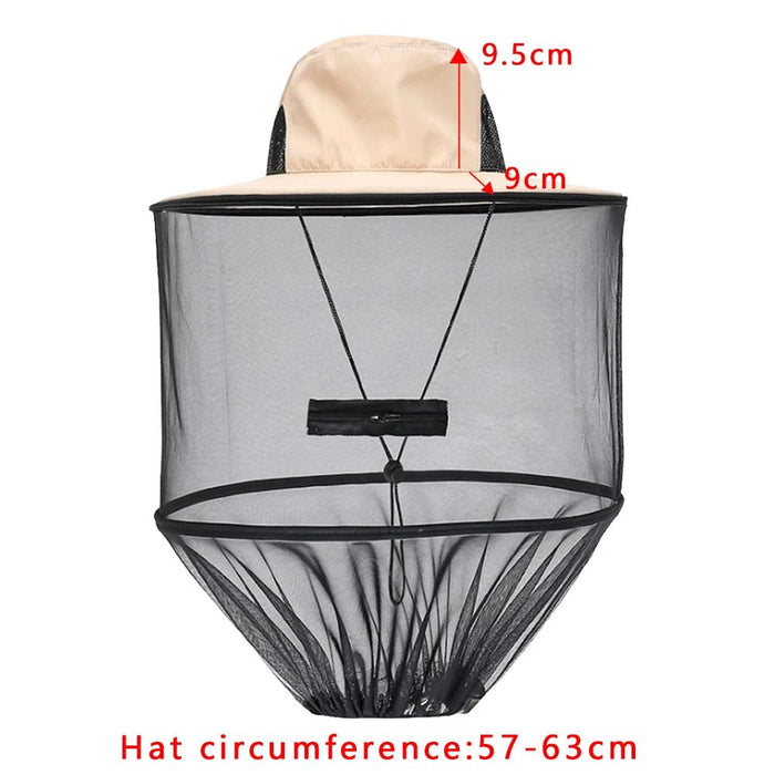 Opvouwbare unisex muggenhoed – Visserspet met verborgen net voor insectenbescherming & zonwering - Bivakshop