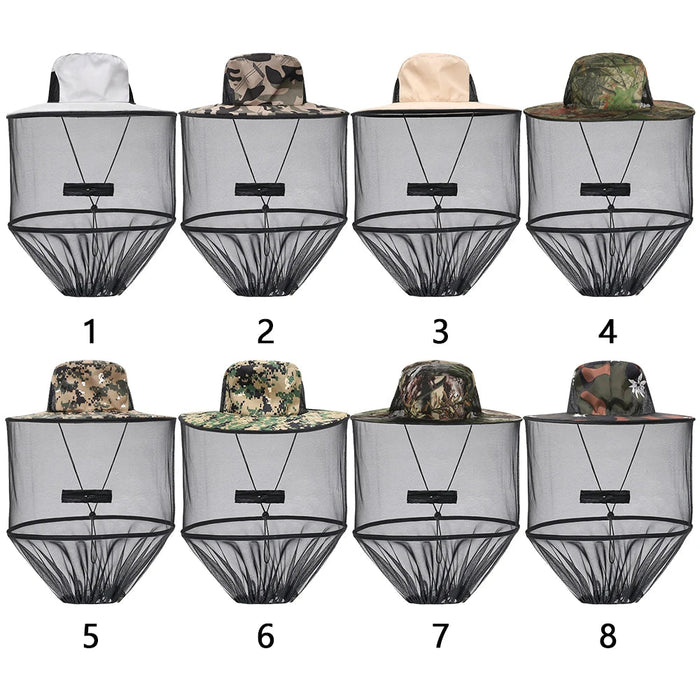 Opvouwbare unisex muggenhoed – Visserspet met verborgen net voor insectenbescherming & zonwering - Bivakshop
