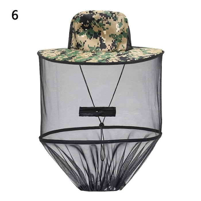 Opvouwbare unisex muggenhoed – Visserspet met verborgen net voor insectenbescherming & zonwering - Bivakshop