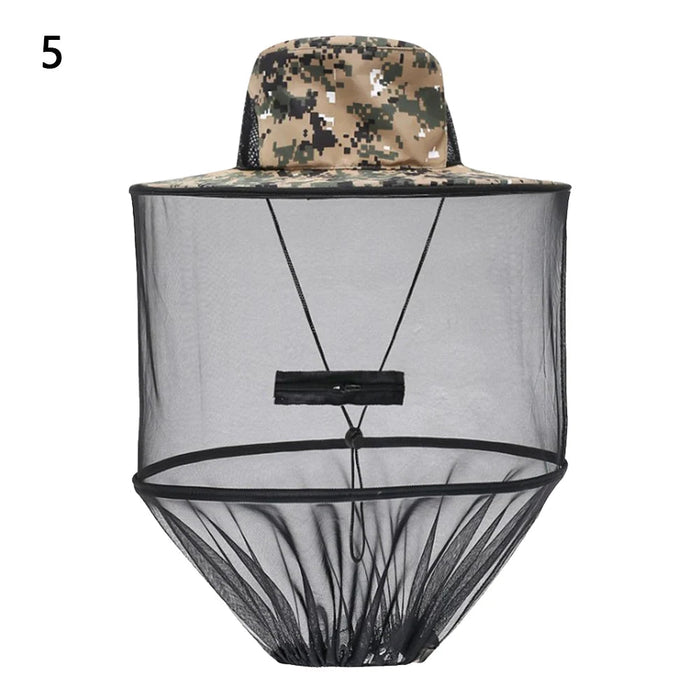 Opvouwbare unisex muggenhoed – Visserspet met verborgen net voor insectenbescherming & zonwering - Bivakshop