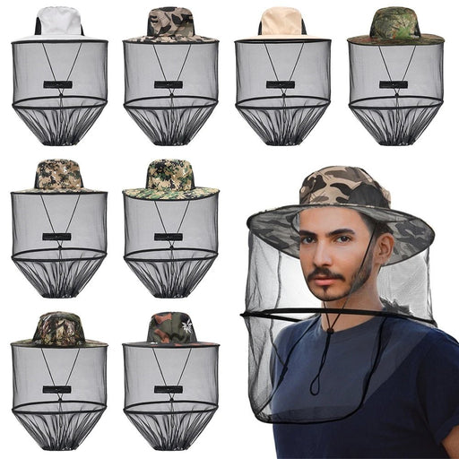 Opvouwbare unisex muggenhoed – Visserspet met verborgen net voor insectenbescherming & zonwering - Bivakshop