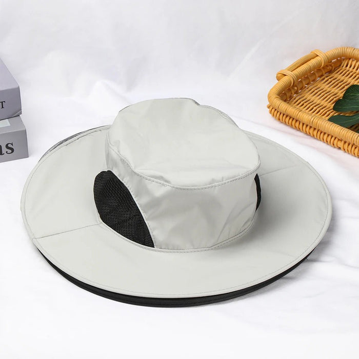 Opvouwbare unisex muggenhoed – Visserspet met verborgen net voor insectenbescherming & zonwering - Bivakshop