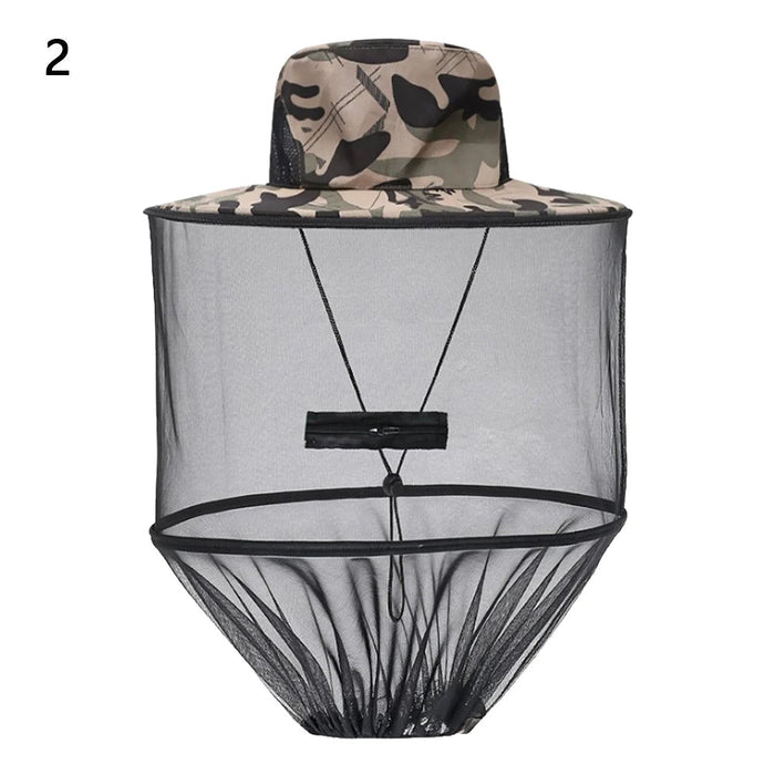 Opvouwbare unisex muggenhoed – Visserspet met verborgen net voor insectenbescherming & zonwering - Bivakshop