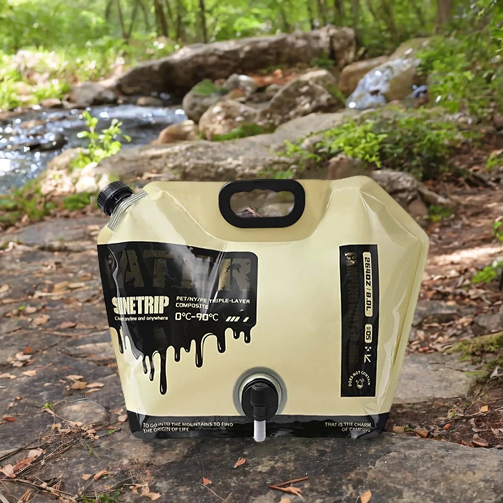 Opvouwbare wateropslagzak 7,5L - Jerrycan - Handige draaikraan & groot vulmondstuk - Bivakshop