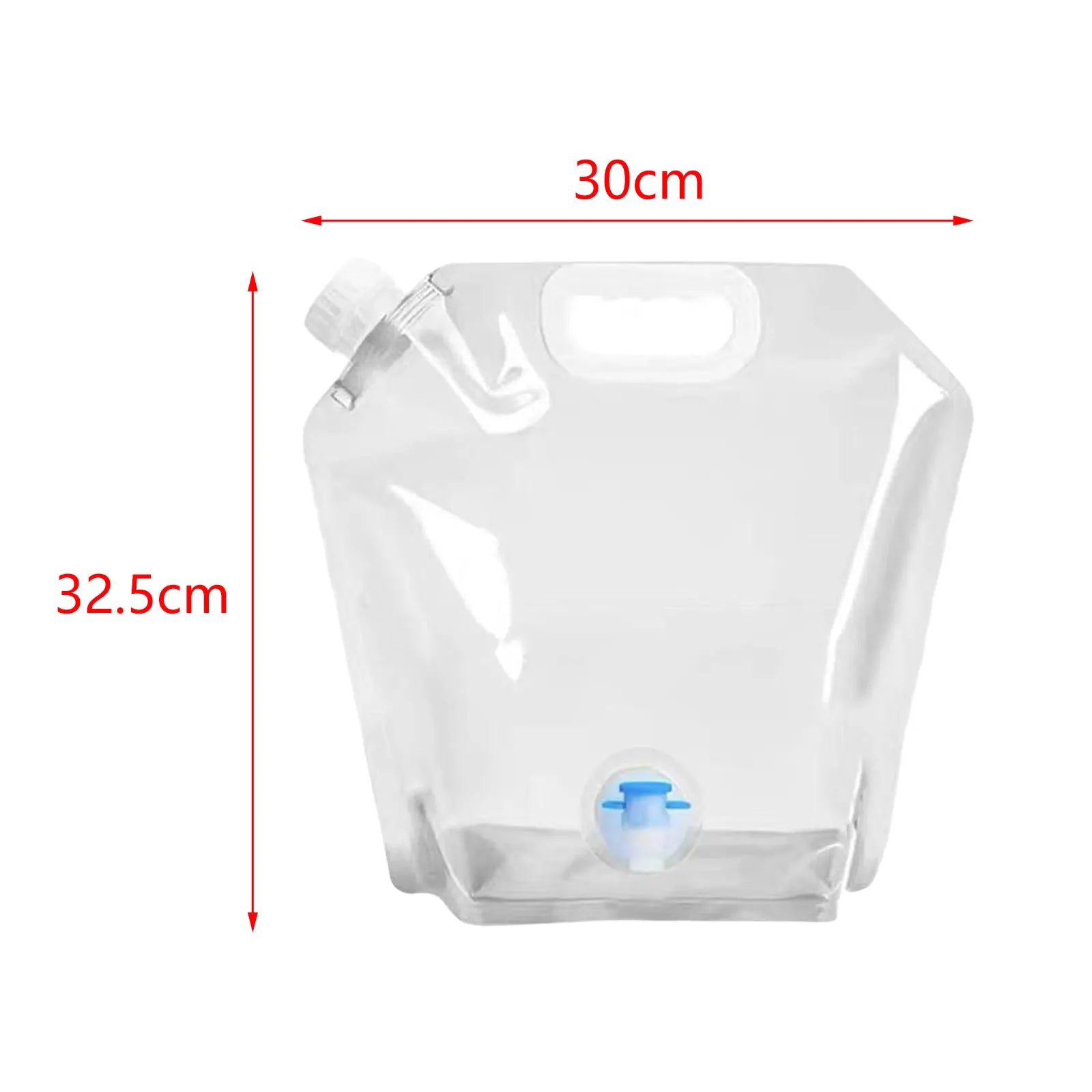 Opvouwbare wateropslagzak 7,5L - Jerrycan - Handige draaikraan & groot vulmondstuk - Bivakshop