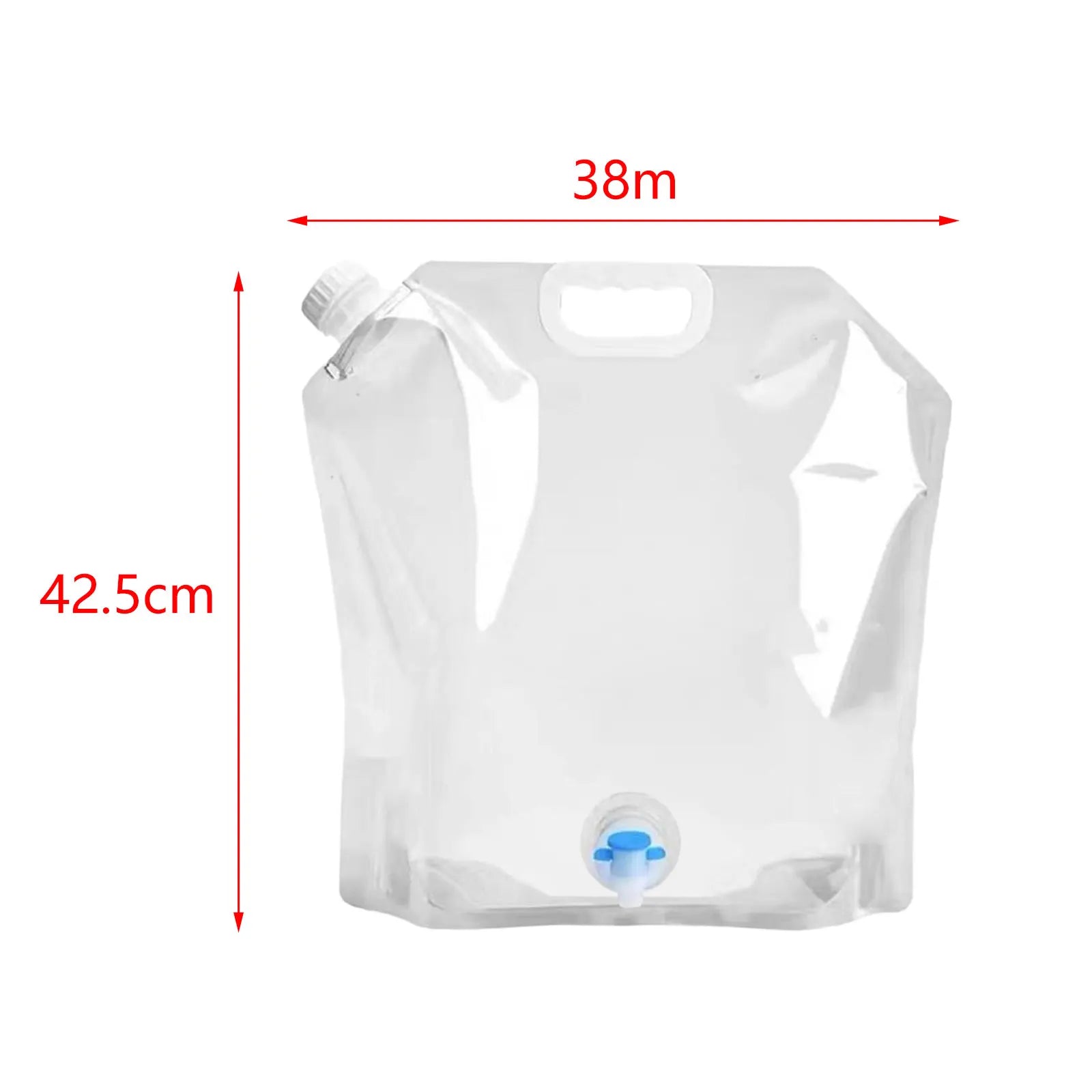 Opvouwbare wateropslagzak 7,5L - Jerrycan - Handige draaikraan & groot vulmondstuk - Bivakshop