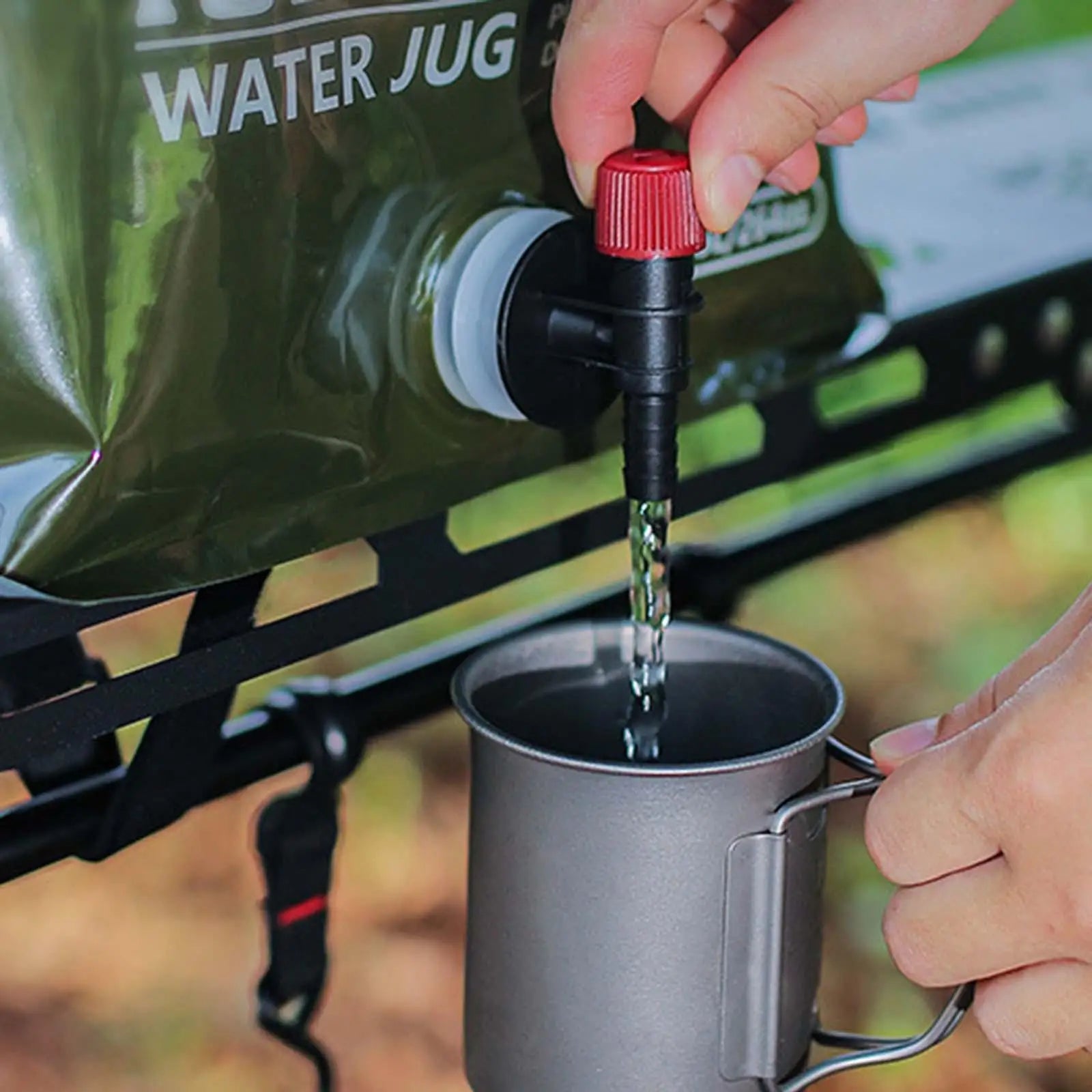 Opvouwbare wateropslagzak 7,5L - Jerrycan - Handige draaikraan & groot vulmondstuk - Bivakshop