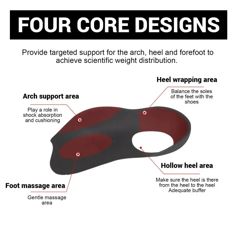 Orthopedische inlegzolen - Arch support voor platte voeten - Schokabsorberend - Bivakshop