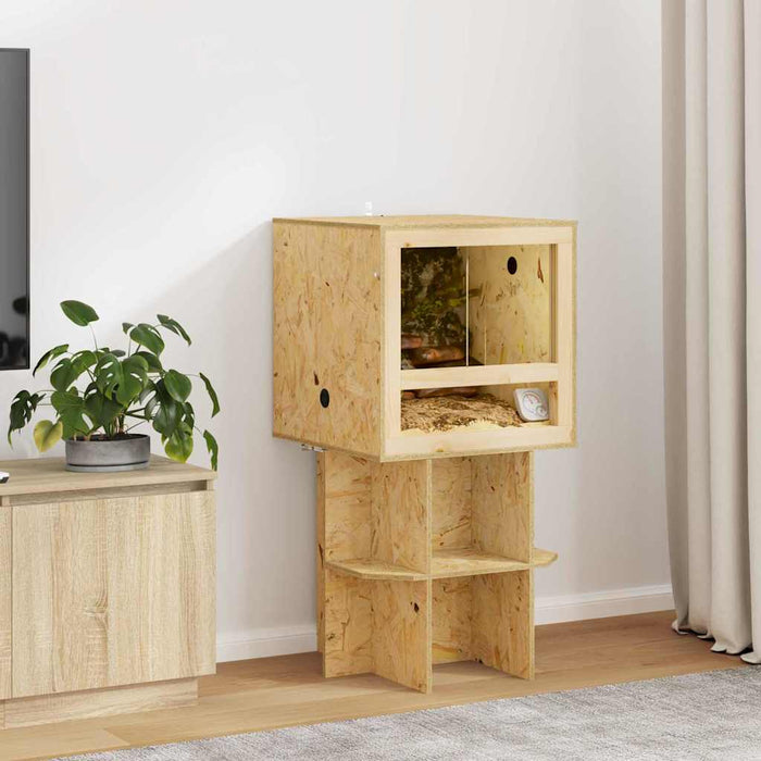 OSB Terrarium met Gehard Glas - Bruin - 7 Afmetingen - Bivakshop