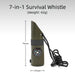 Outdoor 7 - in - 1 Survival Fluit – Multifunctionele Noodhulp Tool – Met LED - licht, Kompas & Thermometer - Bivakshop