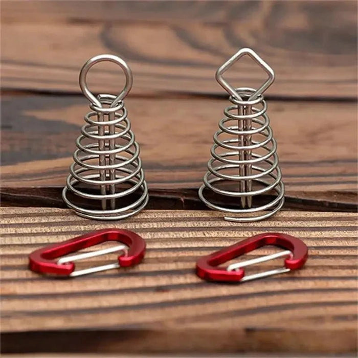 Outdoor Camping Octopus Rope Buckle Camping Deck Nail Stainless Steel Fixed Tent Rope Buckle Wooden Hook Spring Wind Rope - Bivakshop