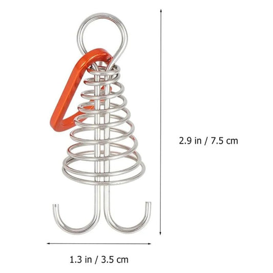 Outdoor Camping Octopus Rope Buckle Camping Deck Nail Stainless Steel Fixed Tent Rope Buckle Wooden Hook Spring Wind Rope - Bivakshop