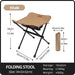PACOONE outdoor draagbare opvouwbare kruk - lichtgewicht kampeerstoel vanaluminiumlegering - Bivakshop