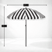 Parasol Osborn Zwart – H238 x Ø220 cm – Weerbestendig & Kantelbaar - Bivakshop