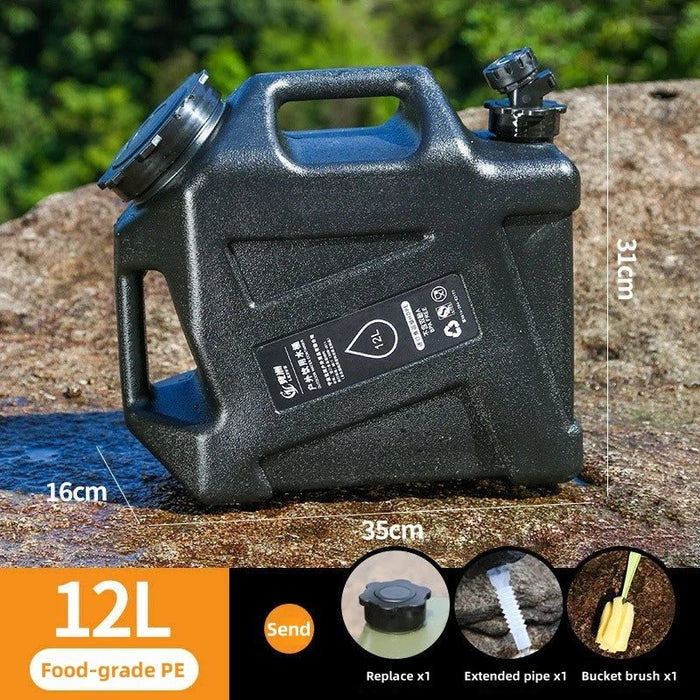PE outdoor - wateremmer 12 L – vierkante draagbare watertank - Bivakshop