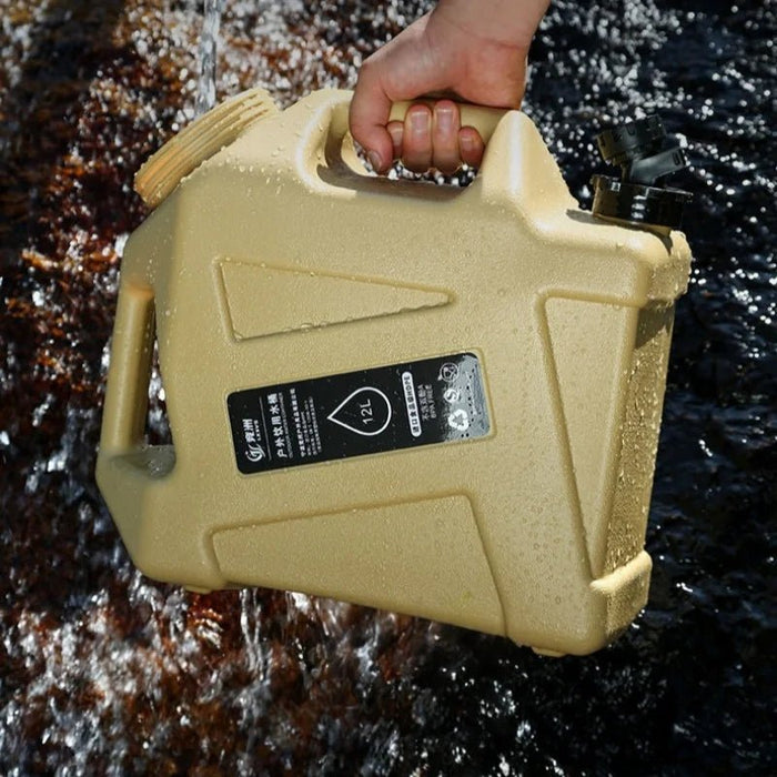 PE outdoor - wateremmer 12 L – vierkante draagbare watertank - Bivakshop