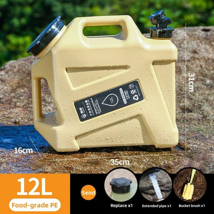 PE outdoor - wateremmer 12 L – vierkante draagbare watertank - Bivakshop