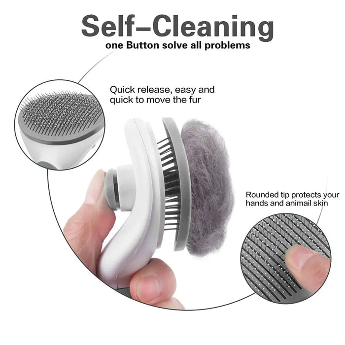 Pet Comb Stainless Steel Needle Comb Dog And Cat Hair Removal Floating Hair Cleaning Beauty Skin Care Pet Dog Cleaning Brush - Bivakshop