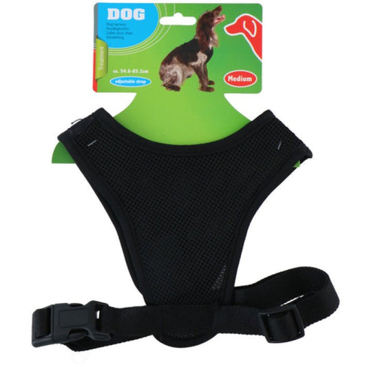 Pet Treatment ED-19000 - Comfortabel vest hondentuigje maat M - Zwart polyester - Bivakshop