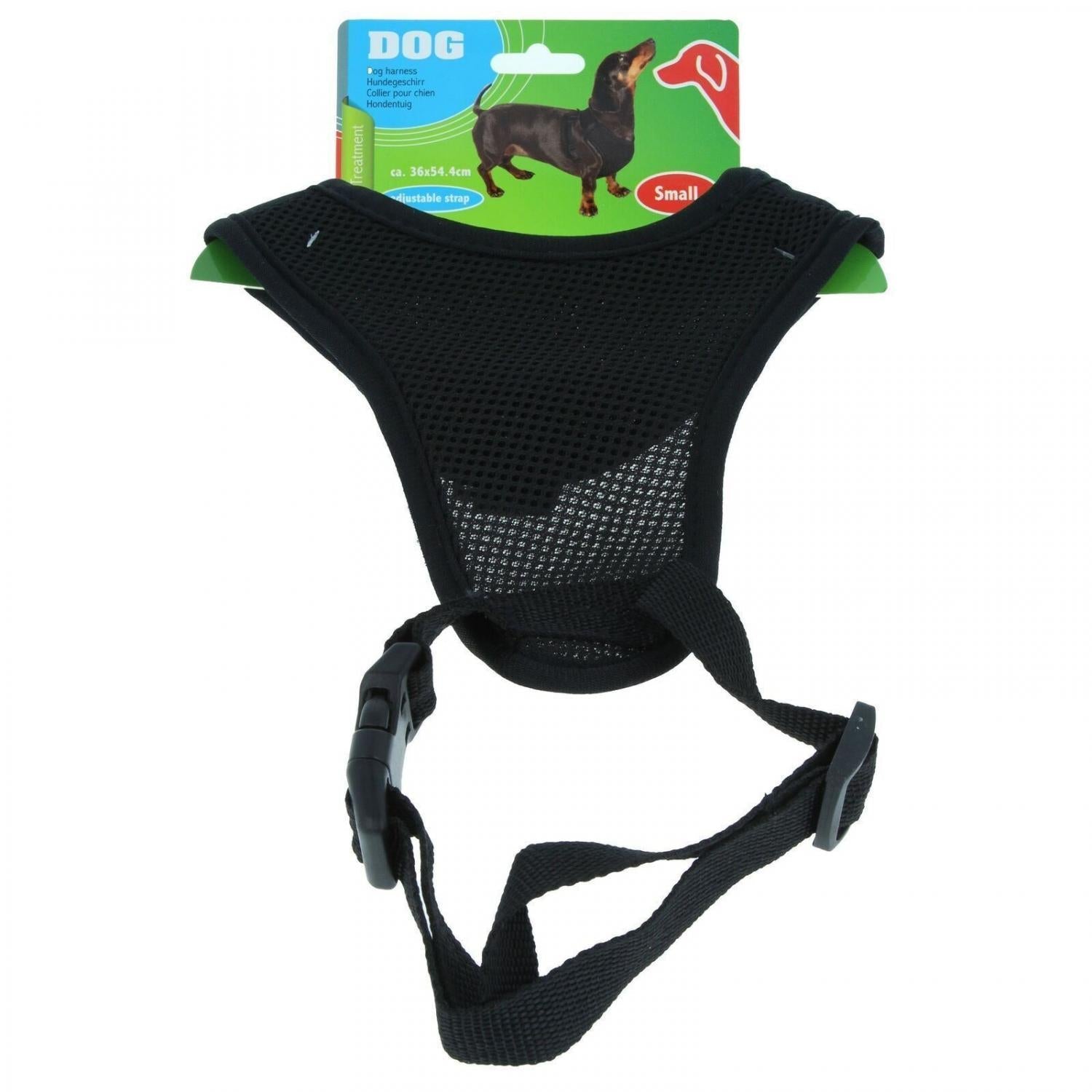 Pet Treatment ED-19000 - Comfortabel vest hondentuigje maat M - Zwart polyester - Bivakshop