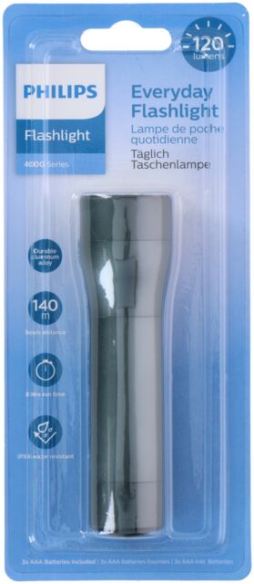 Philips – LED zaklamp 120 Lumen – Aluminium – IPX4 - Bivakshop