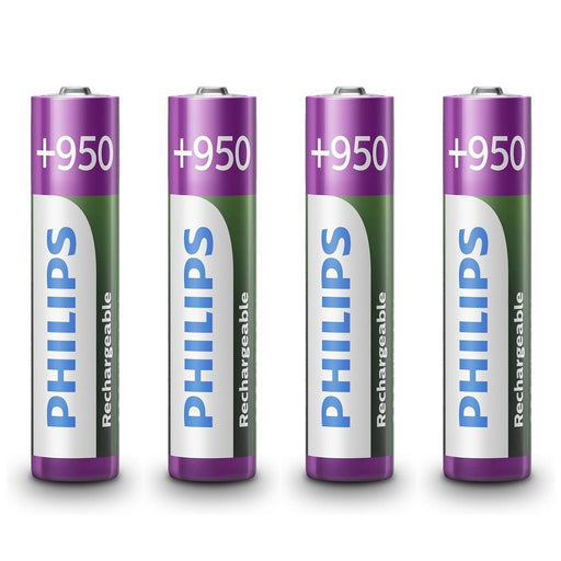 Philips - Oplaadbare AAA Batterijen – 1,2V NiMH – 4 Stuks - Bivakshop
