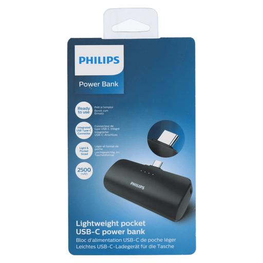 Philips – Powerbank 2500 mAh – Compact & Betrouwbaar – DLP2510C/03 - Bivakshop