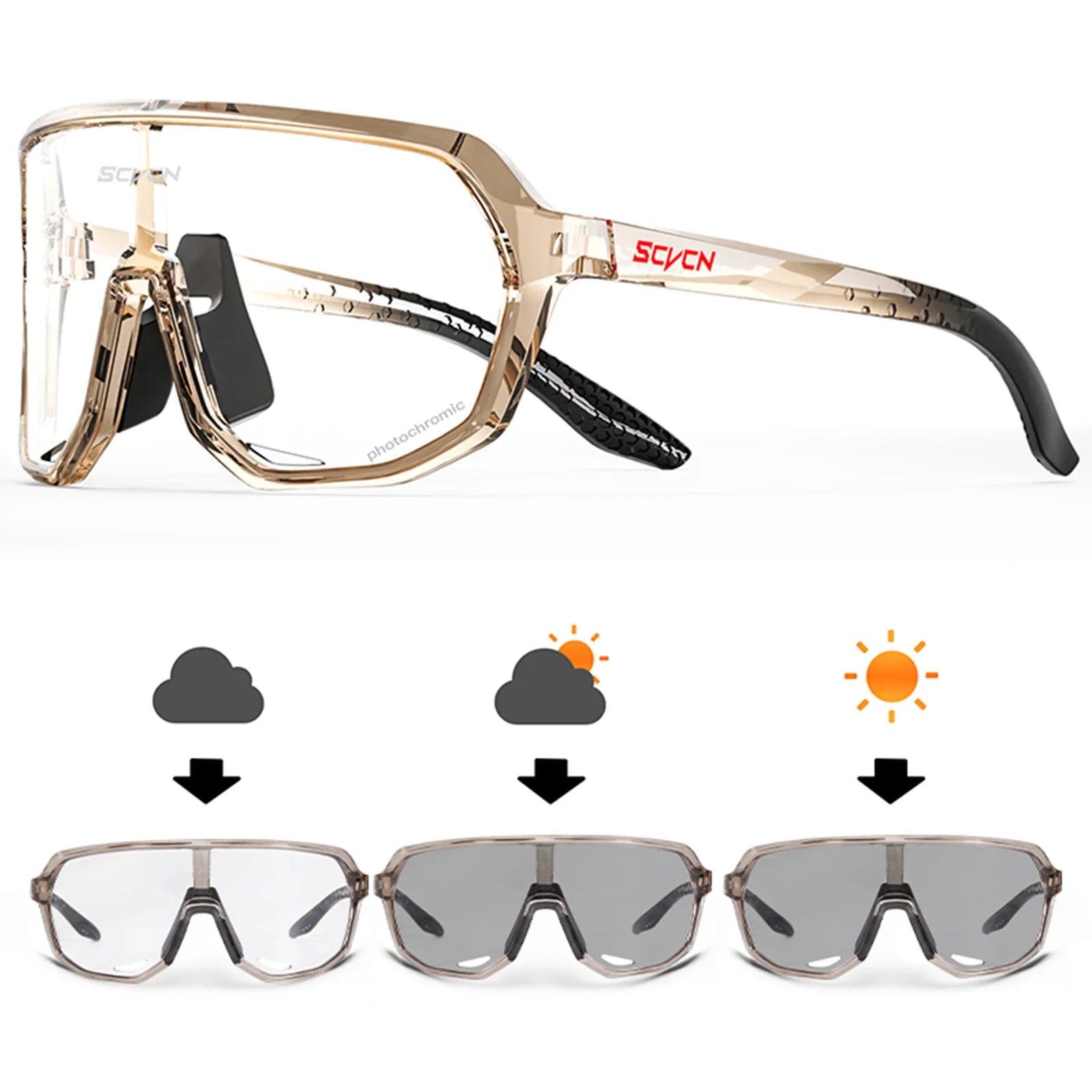 Photochromische visbril met UV400 - bescherming – Fiets en outdoor zonnebril voor mannen en vrouwen - Bivakshop