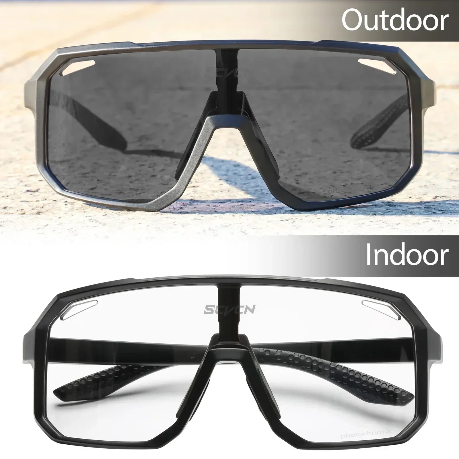 Photochromische visbril met UV400 - bescherming – Fiets en outdoor zonnebril voor mannen en vrouwen - Bivakshop