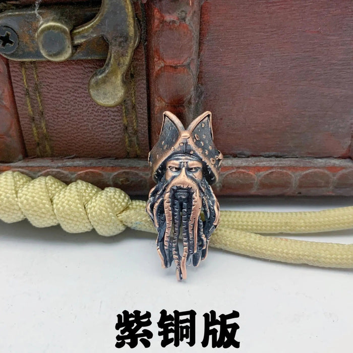 Piratenkapitein paracord kraal – Messing EDC hanger voor messenkoord, sleutelhanger en DIY accessoires - Bivakshop