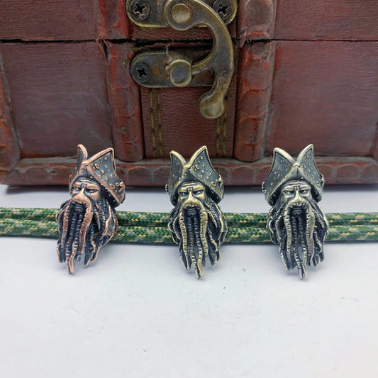 Piratenkapitein paracord kraal – Messing EDC hanger voor messenkoord, sleutelhanger en DIY accessoires - Bivakshop