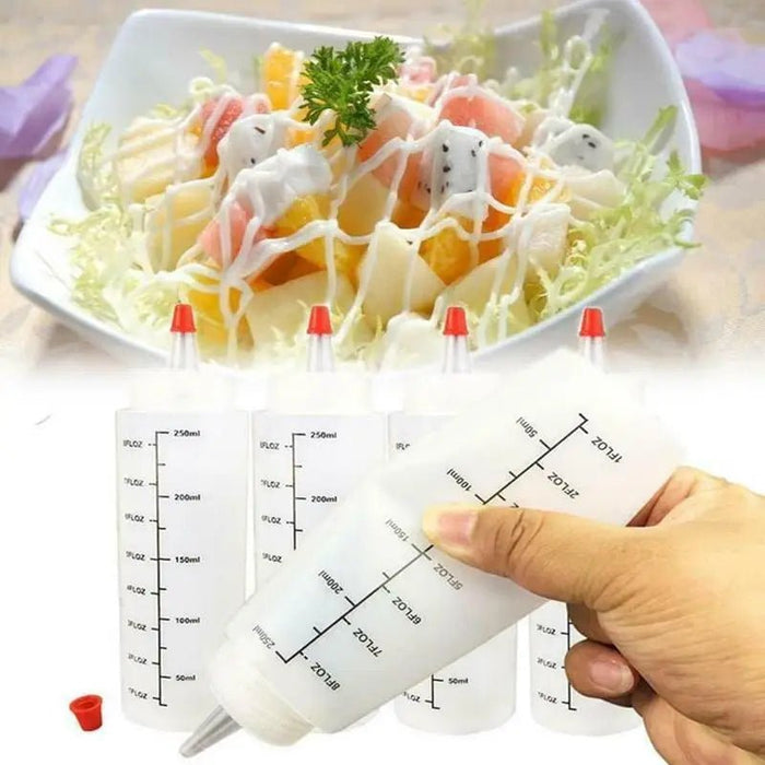 Plastic knijpfles met naaldneus - Lekvrij en eco - vriendelijk - Ideaal voor keuken en saladedressing - Bivakshop