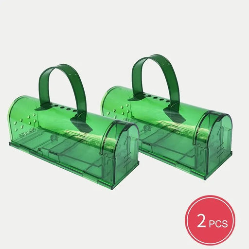 Plastic muizenval met hendel – 2 stuks hooggevoelige pedaalval voor slaapkamer & keuken - Bivakshop