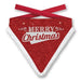 Plenty Gifts - Kerst Bandana hond ‘Merry Christmas’ Glitter – Rood (Glinsterend) - Bivakshop