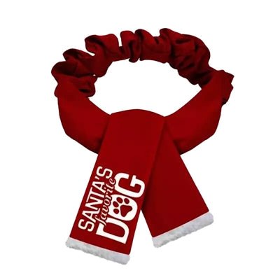 Plenty Gifts - Kerst Sjaal – ‘Santa’s Favourite Dog’ – Rood - Bivakshop