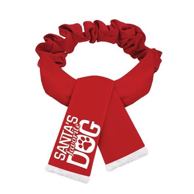 Plenty Gifts - Kerst Sjaal – ‘Santa’s Favourite Dog’ – Rood - Bivakshop