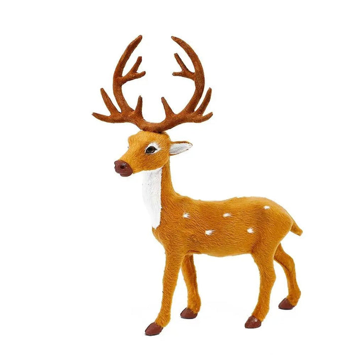 Pluche rendier kerstdecoratie - Realistische kerstversiering voor thuis - Bivakshop