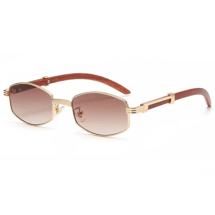 Polygon sunglasses - 2024 houten frames uv400 zonnebril - Voor vrouwen en mannen - Bivakshop