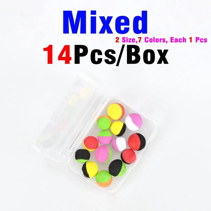 Pop - Up Hookbaits Kit (14 Stuks) – Multi - Size Foam voor Rig Presentation - Bivakshop