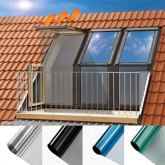 Privacy Raamfolie – Warmte - en UV - bescherming – Spiegelfolie zonder lijm - Bivakshop
