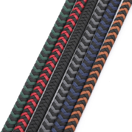 PU lederen koord - 8x4mm gevlochten - 2 meter - DIY armband & ketting maken - Bivakshop